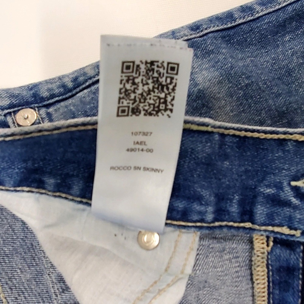True Religion ROCCO FLAP Relaxed SKINNY JEANS 107327 Light Mixer 36x31 - Picture 13 of 16